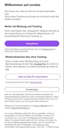 スポンサード記事向けのドイツメディア、Onvista Börsenportalのサイトプレビュー
