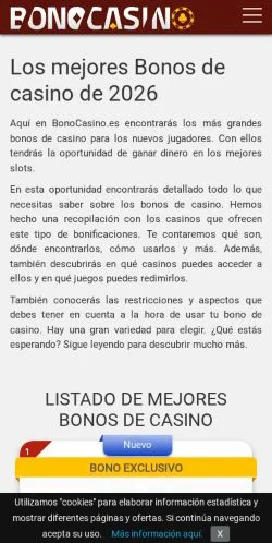 스폰서 기사용 스페인 매체 Bonos Casino 사이트 미리보기