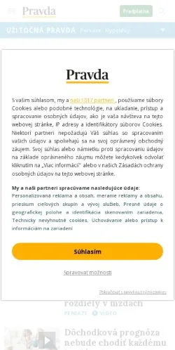 Anteprima del sito Užitočná Pravda, media di Slovacchia per articoli sponsorizzati