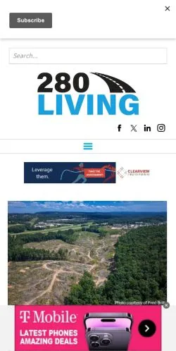 Pré-visualização do site 280 Living, meio de Estados Unidos para artigos patrocinados
