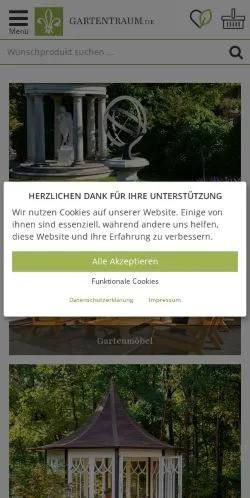 Anteprima del sito Gartentraum, media di Germania per articoli sponsorizzati