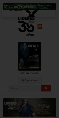 Anteprima del sito Líderes Mexicanos, media di Spagna per articoli sponsorizzati