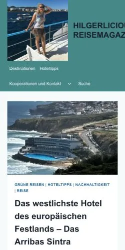 Voorbeeld van de site HILGERLICIOUS REISEMAGAZIN, medium uit Duitsland voor gesponsorde artikelen
