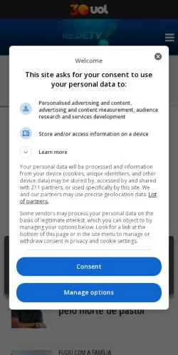 스폰서 기사용 브라질 매체 RedeTV! Evoluindo com voc? 사이트 미리보기