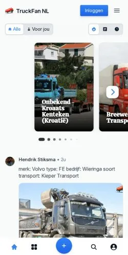 Anteprima del sito TruckFan NL, media di Paesi Bassi per articoli sponsorizzati