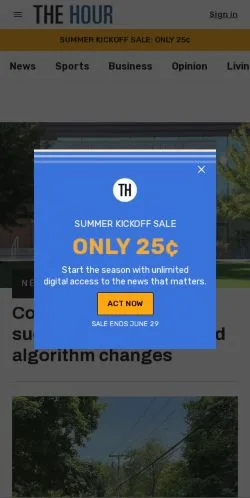 Forhåndsvisning af TheHour, medie fra USA til sponsorerede artikler