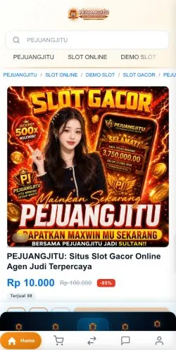 스폰서 기사용 인도네시아 매체 Pejuangjitu 사이트 미리보기