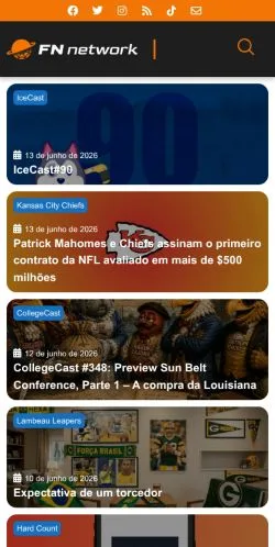 Podgląd witryny Fumble na Net FN Network, medium z kraju Brazylia do artykułów sponsorowanych