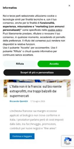 Anteprima del sito Il Salvagente, media di Italia per articoli sponsorizzati