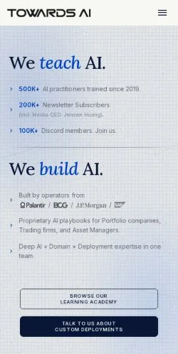 Anteprima del sito Towards AI, media di Stati Uniti per articoli sponsorizzati