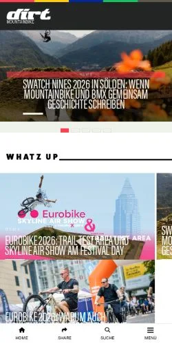 Podgląd witryny Dirt Mountain Bike Magazin, medium z kraju Niemcy do artykułów sponsorowanych