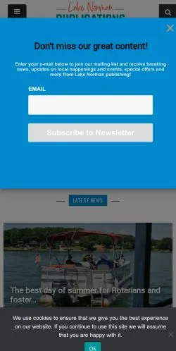 Podgląd witryny Lake Norman Publications, medium z kraju Stany Zjednoczone do artykułów sponsorowanych