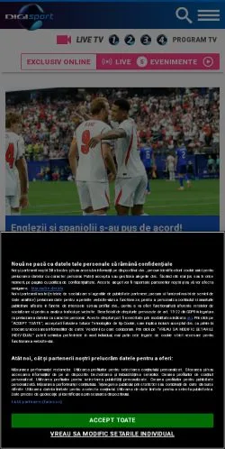 Anteprima del sito Digi Sport, media di Romania per articoli sponsorizzati