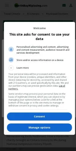 Anteprima del sito Almaguin News, media di Stati Uniti per articoli sponsorizzati