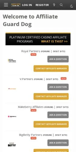 Anteprima del sito Affiliate Guard Dog, media di Stati Uniti per articoli sponsorizzati