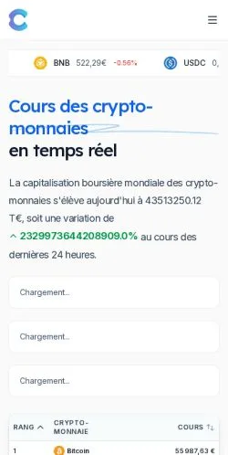 Anteprima del sito Cours Crypto, media di Francia per articoli sponsorizzati
