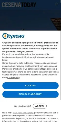 Anteprima del sito CesenaToday, media di Italia per articoli sponsorizzati