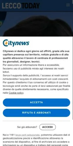 Anteprima del sito LeccoToday, media di Italia per articoli sponsorizzati