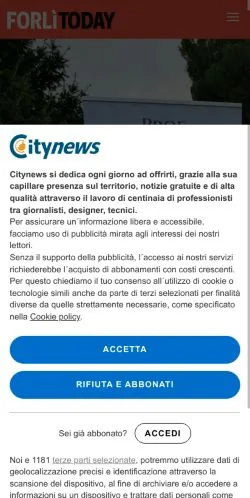 Podgląd witryny ForlìToday, medium z kraju Włochy do artykułów sponsorowanych