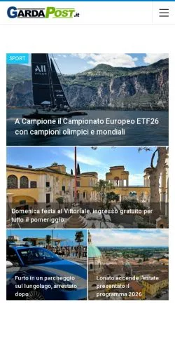Voorbeeld van de site GardaPost, medium uit Italië voor gesponsorde artikelen