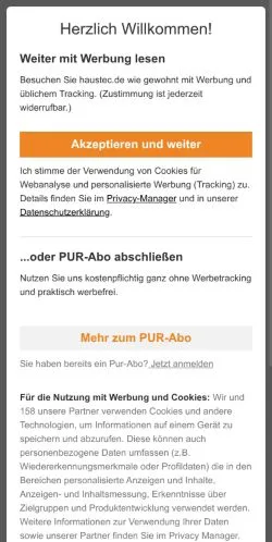 Voorbeeld van de site Haustec Gebäudetechnik, medium uit Duitsland voor gesponsorde artikelen