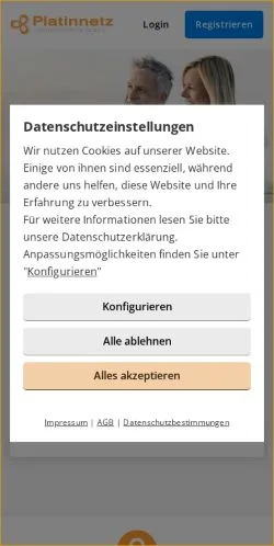 Anteprima del sito Platinnetz, media di Germania per articoli sponsorizzati