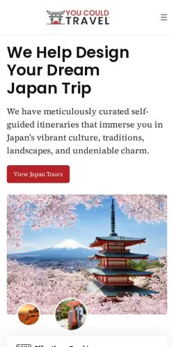 Anteprima del sito You Could Travel, media di Stati Uniti per articoli sponsorizzati
