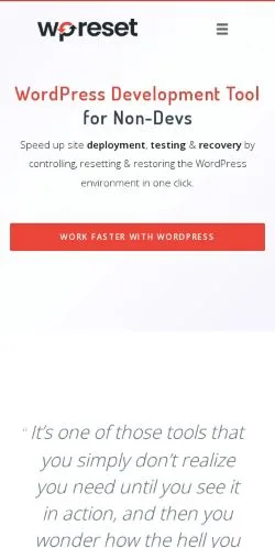 Sponsorlu makaleler için Amerika Birleşik Devletleri medyası WP Reset sitesinin önizlemesi