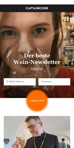 Forhåndsvisning av nettstedet Captain Cork, medium fra Tyskland for sponsede artikler