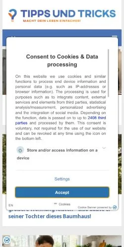 Anteprima del sito Tipps und Tricks, media di Germania per articoli sponsorizzati