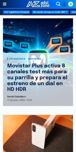 Aperçu du site ADSLZone, média de Espagne pour articles sponsorisés
