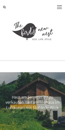 スポンサード記事向けのドイツメディア、The Bird's New Nestのサイトプレビュー