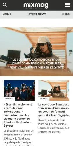 Podgląd witryny Mixmag France, medium z kraju Francja do artykułów sponsorowanych