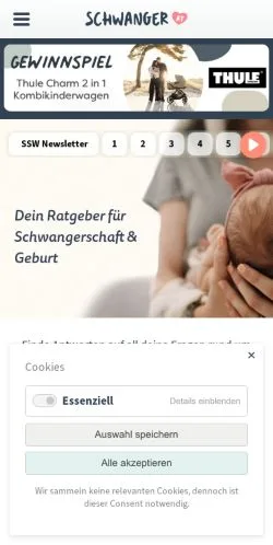 Anteprima del sito Schwanger, media di Austria per articoli sponsorizzati