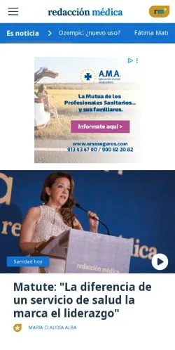 Anteprima del sito Redacción Médica, media di Spagna per articoli sponsorizzati