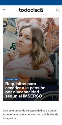 Preview of the Tododisca website, a media outlet in Spain for sponsored articles