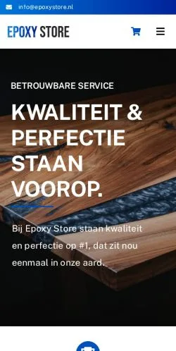 スポンサード記事向けのオランダメディア、Epoxy Storeのサイトプレビュー