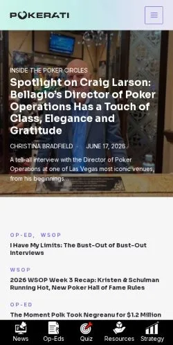 スポンサード記事向けのアメリカ合衆国メディア、Pokeratiのサイトプレビュー