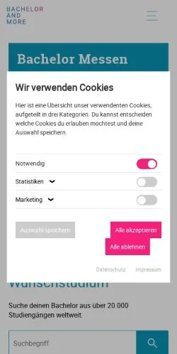 Anteprima del sito bachelor-and-more, media di Germania per articoli sponsorizzati