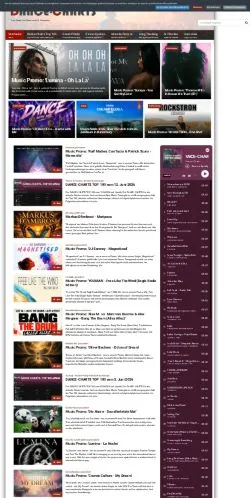 Podgląd witryny DANCE-CHARTS, medium z kraju Niemcy do artykułów sponsorowanych
