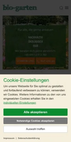 Anteprima del sito Bio-Garten, media di Austria per articoli sponsorizzati