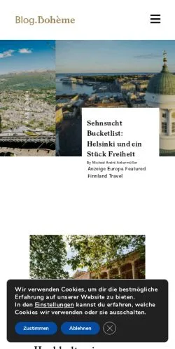 Anteprima del sito Blog Bohème, media di Germania per articoli sponsorizzati