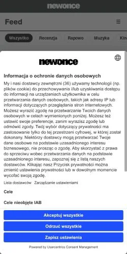 Sponsorlu makaleler için Polonya medyası Newonce sitesinin önizlemesi