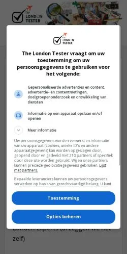 Aperçu du site The London Tester, média de Pays-Bas pour articles sponsorisés