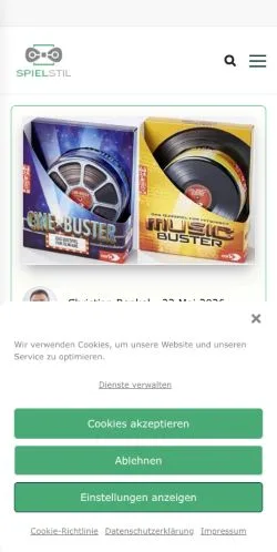 Podgląd witryny Spielstil, medium z kraju Niemcy do artykułów sponsorowanych