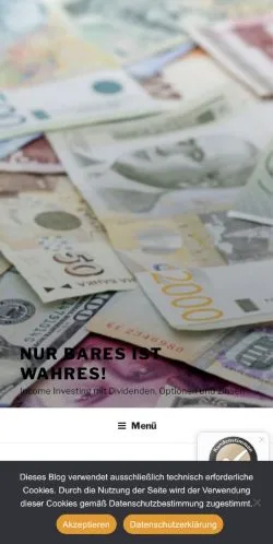 Podgląd witryny Nur Bares Ist Wahres, medium z kraju Niemcy do artykułów sponsorowanych
