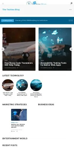Anteprima del sito Welcome to The Techies Blog, media di Stati Uniti per articoli sponsorizzati