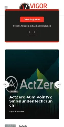 スポンサード記事向けのアメリカ合衆国メディア、Vigor Businessのサイトプレビュー