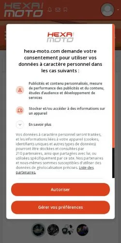 Anteprima del sito Hexa Moto, media di Francia per articoli sponsorizzati