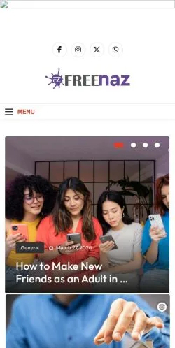 Preview of the Freenaz website, a media outlet in United States for sponsored articles